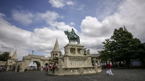 Budapest, castle, sky 스톡 동영상 104889221