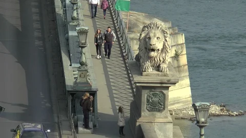 Budapest Chain Bridge Stock Footage 99155333
