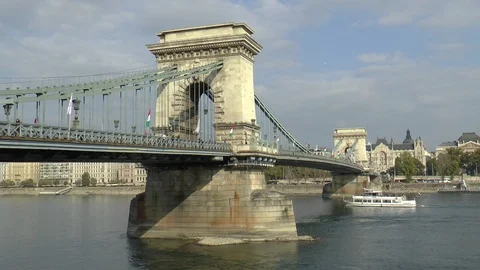 Budapest Chain Bridge Stock Footage 99252164