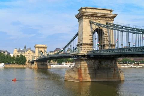 Budapest chain bridge Stock Photos