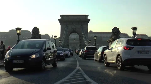 Budapest Chain Bridge Time Lapse Stock Footage 99245012