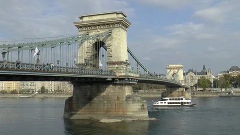 Budapest Chain Bridge Time Lapse Stock Footage 99629515