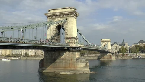 Budapest Chain Bridge Time Lapse Stock Footage 99629623