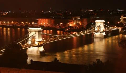 Budapest, chainbridge Stock Photos