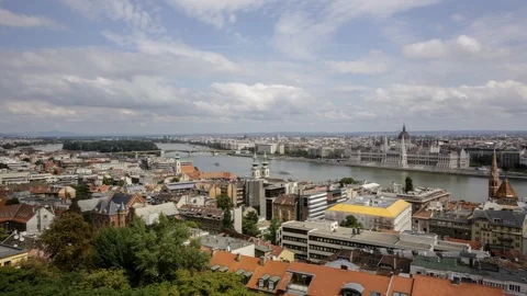 Budapest city, panorama Stock Footage 104889355