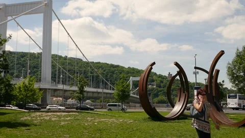 Budapest city park Video stock 245582464