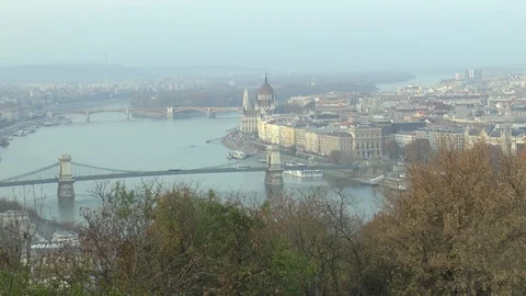 Budapest City View Stock Footage 99375652