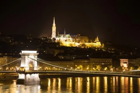 Budapest, cityscape by night Stock-Fotos