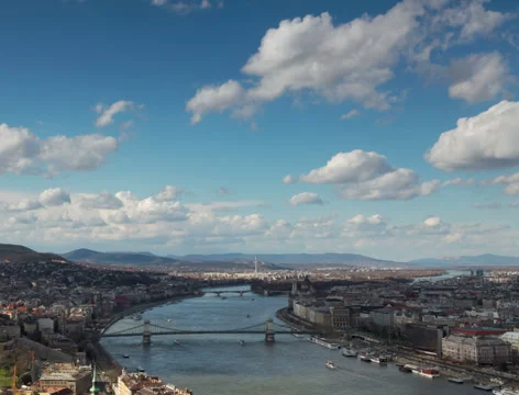 Budapest cityscape timelapse - 4K Stock Footage
