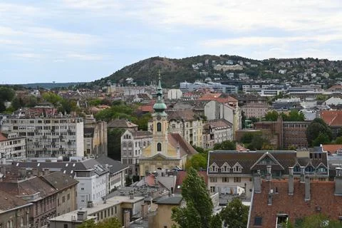 Budapest cityscape viewed from Buda Castle Foto stock