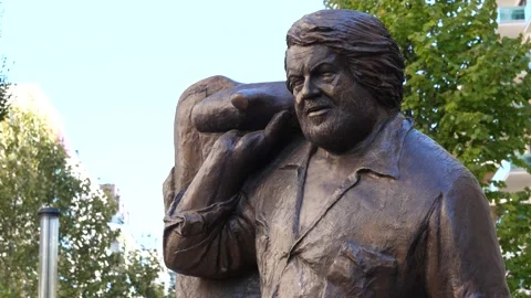 Budapest, close up bud spancer statue Video stock 133428436