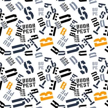 Budapest creative pattern Illustrazione stock
