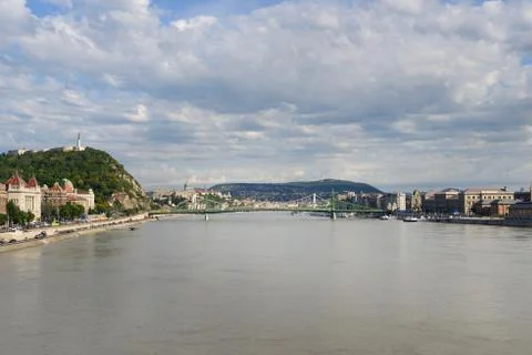 Budapest from danube Stock Photos