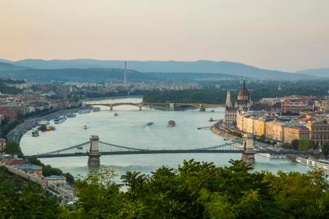 Budapest Danube View Stockfoto's