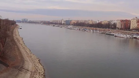 Budapest, Danubio's river Cityscape Stock Footage 73035499