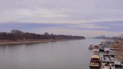 Budapest, Danubio's river panorama Stock Footage 73034998