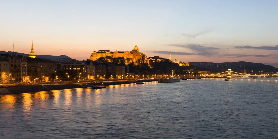 Budapest in the evening Stock Photos
