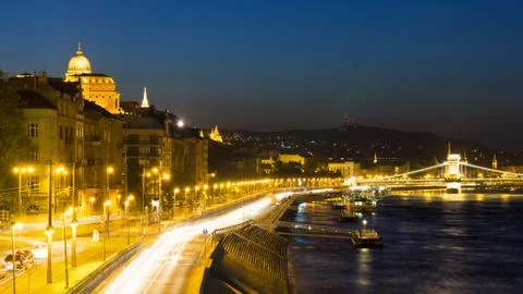 Budapest in the evening Stock Photos