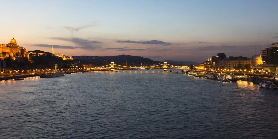 Budapest in the evening Stock Photos