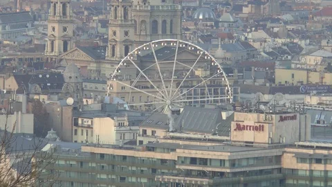 The Budapest Eye Ferris wheel Video stock 99364608