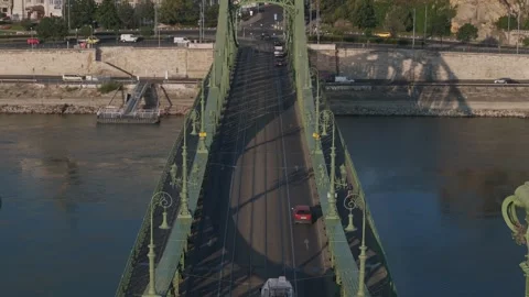 Budapest Freedom Bridge. Stock Footage 250122107