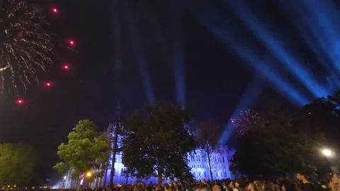 Budapest, Hungary - 20 August 2026: National Day With Fireworks Stock Footage 343173795