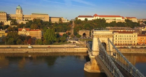 Budapest, Hungary - 4K hyperlapse footage of Szechenyi Chain Bridge Video stock 93754465