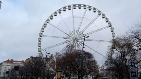 Budapest, Hungary - Budapest Eye Sziget Eye in Erzsebet teri park Stock Footage 101382477