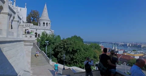 Budapest, Hungary. Circa September 2016.View of the Hungarian Parliament and Stock Footage