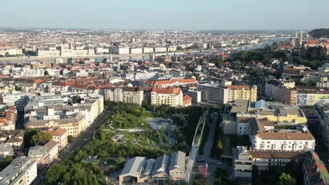 Budapest, Hungary Drone View of Danube, Parliament and Parks 動画素材 251702753