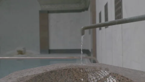 Budapest, Hungary Gellert bath inside pool Lumix S1H UHD LOG Stock Footage 159864169