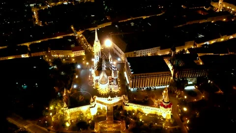 Budapest, Hungary - The main tower of the famous Fisherman's Bastion Video stock 142913697