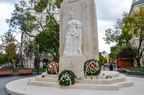 Budapest, Hungary - Nov 6, 2019: Reconstructed Memorial of the National Martyrs Stock Photos