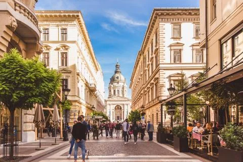 BUDAPEST, HUNGARY - OCTOBER 19, 2019: Budapest historical center, picturesque Stock Photos