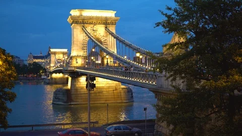 Budapest, Hungary. Panoramic view of the Danube River Video stock 94971610
