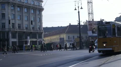 Budapest, hungary wire train Stock Footage 10817289