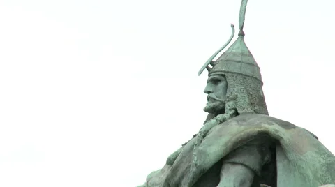 Budapest King on Horse Close Plan Stock Footage 46013721
