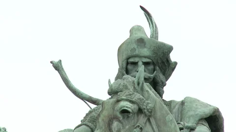 Budapest King on Horse Stock Footage 46013469