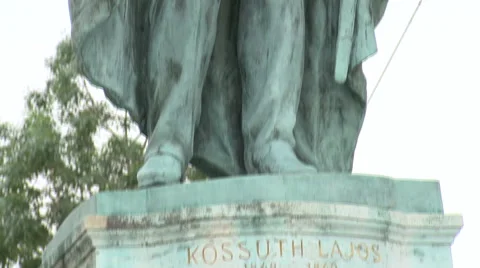 Budapest Kossuth Monument Stock Footage 46015827
