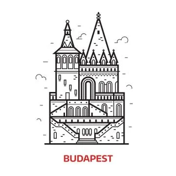 Budapest Landmark Icon Stock Illustration