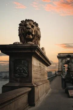 Budapest lion Stock Photos