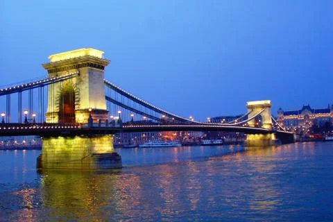 Budapest main bridge Fotos de archivo