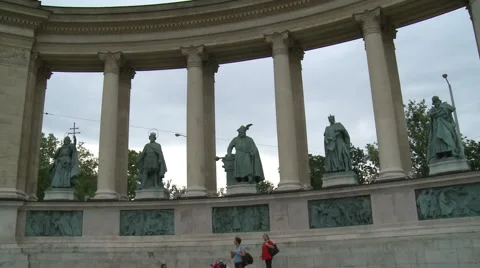 Budapest Monument Far View Stock Footage 46013941