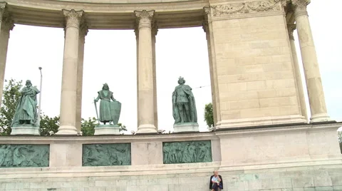 Budapest Monument Stock Footage 46013936