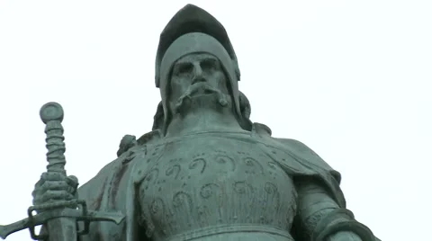 Budapest Monument King Stock Footage 46014879