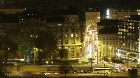 Budapest by Night Timelapse Stock Footage 12559885