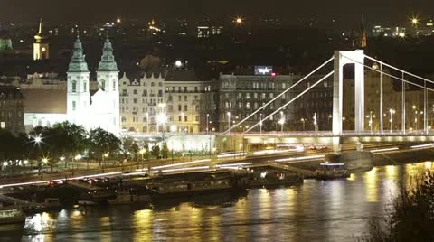 Budapest by Night Timelapse 動画素材 12560748