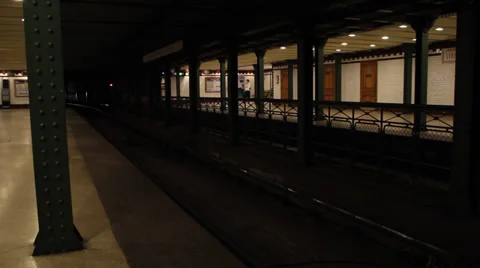 BUDAPEST OLD METRO TRAIN ARR Stock Footage 39258020