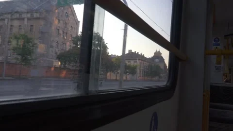 Budapest old tram inside Video stock 162719517