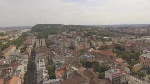 Budapest panoramic view, aerial Stock Footage 79832544